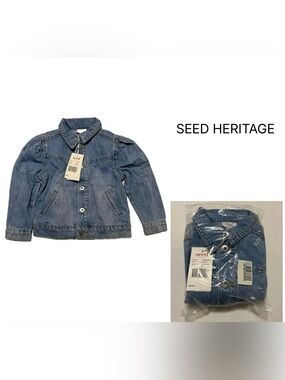 SEED HERITAGE - 4 - NWT - GIRLS BLUE DENIM JEAN JACKET